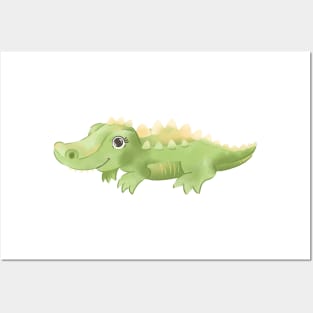 Cute cartoon crocodile Posters and Art